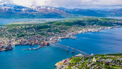Luftaufnahme von Tromso in Norwegen