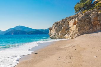 Strand in Ölüdeniz in der Türkei