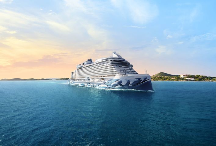 Kreuzfahrtschiff auf dem Meer