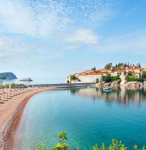 Strand von Budva in Montenegro