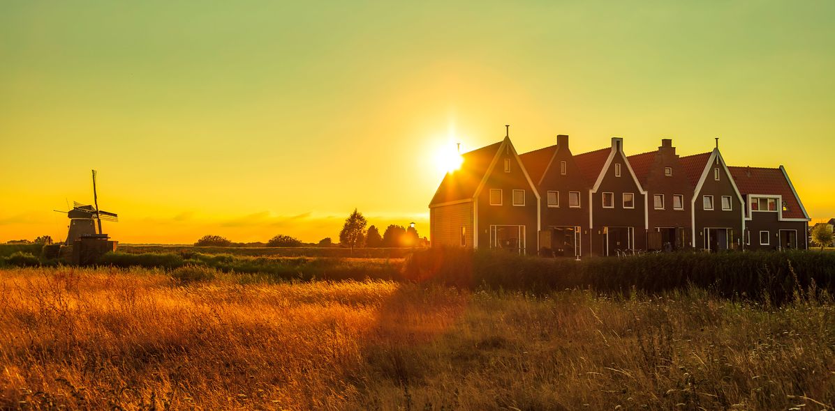 Sonnenuntergang in Volendam