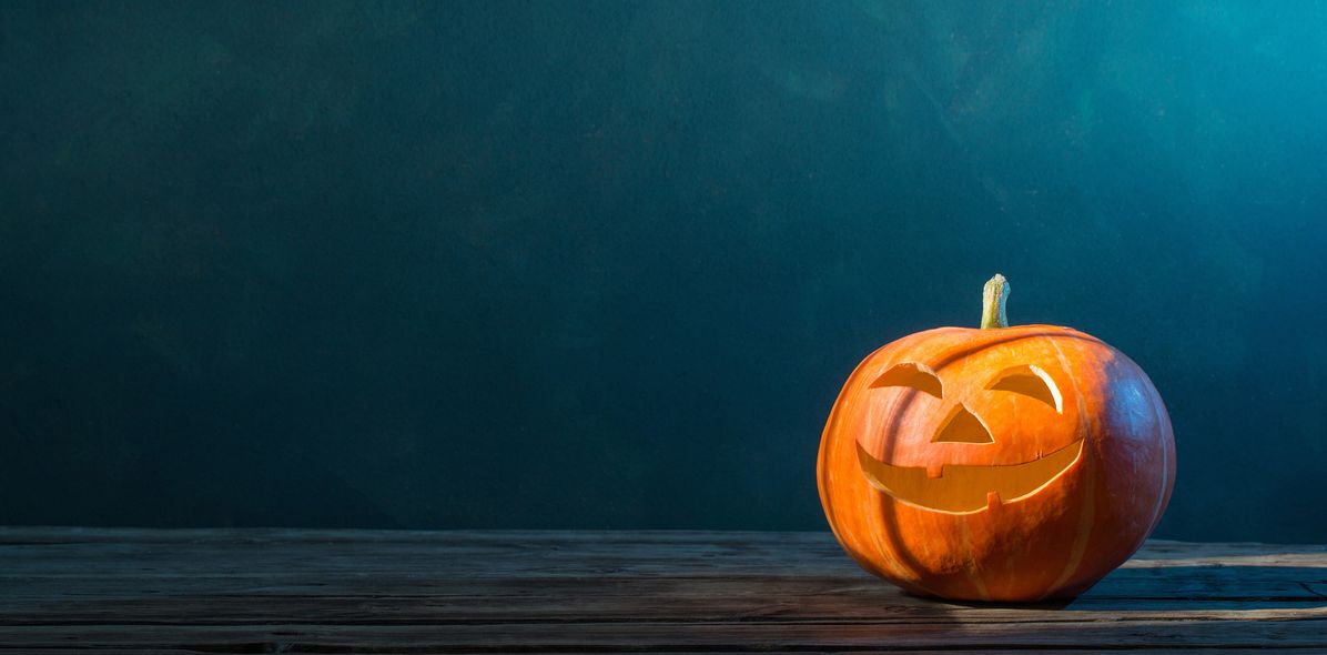 Geschnitzter Kürbis an Halloween