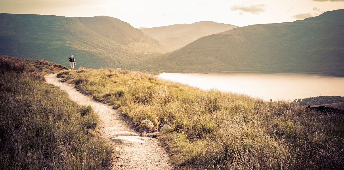 Mann am Loch Lomond