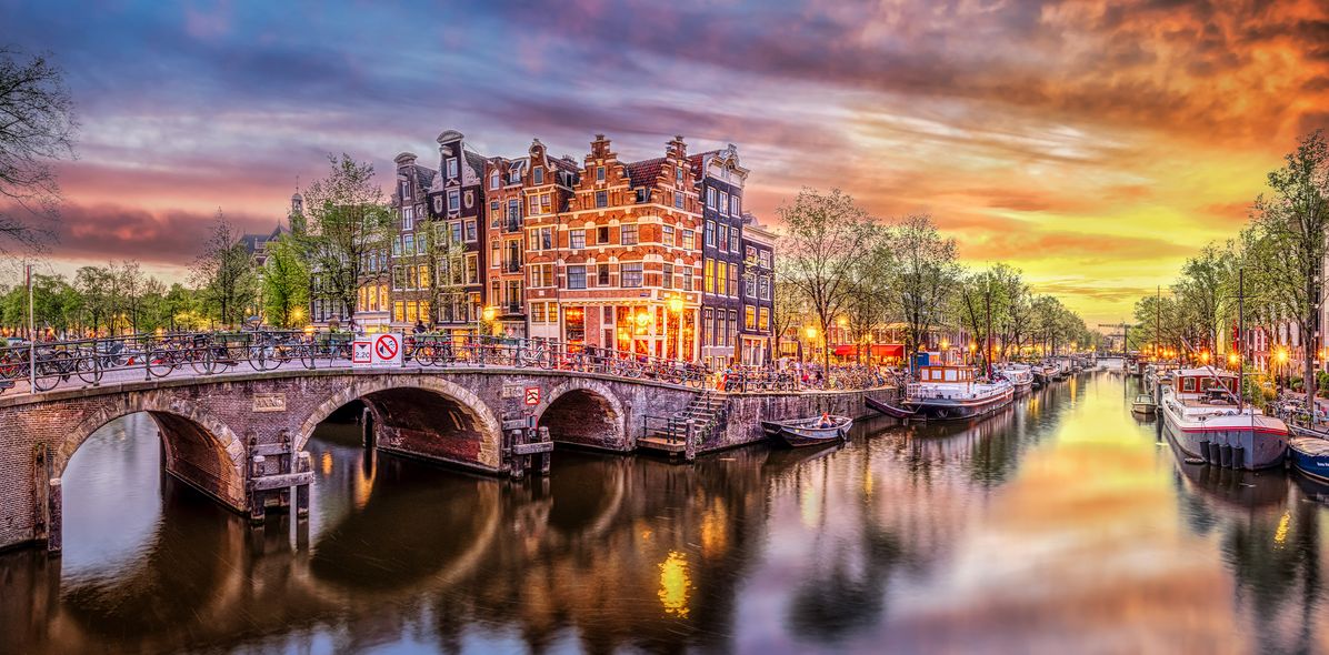 Sonnenuntergang in Amsterdam