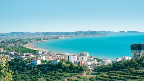 Blick auf Durres und Meer