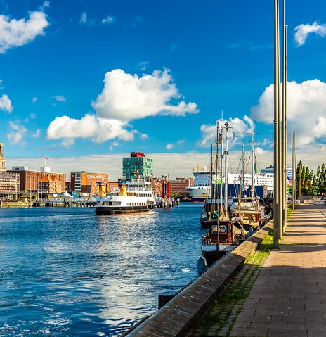 Blick auf den Kieler Hafen
