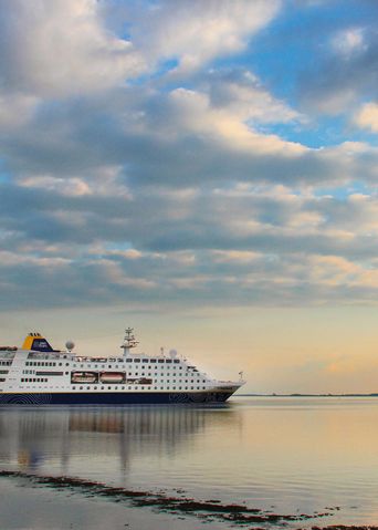 Blick auf die MS Hamburg