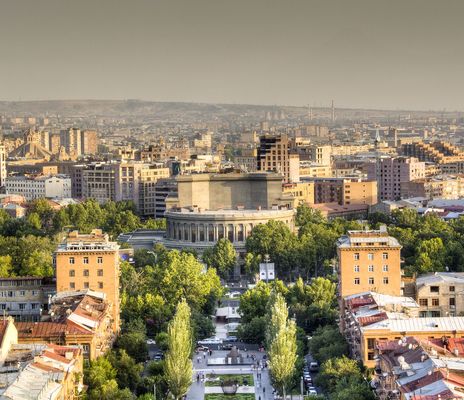 Blick auf Stadt Jerevan