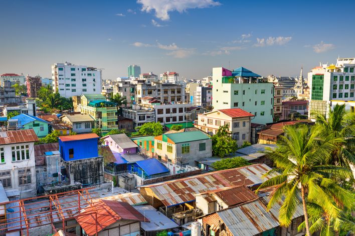 Blick auf die Stadt Mandalay