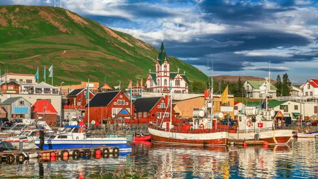 Hafen von Husavik auf Island