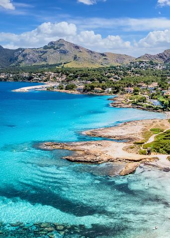 Blick auf das Mittelmeer an den Balearen