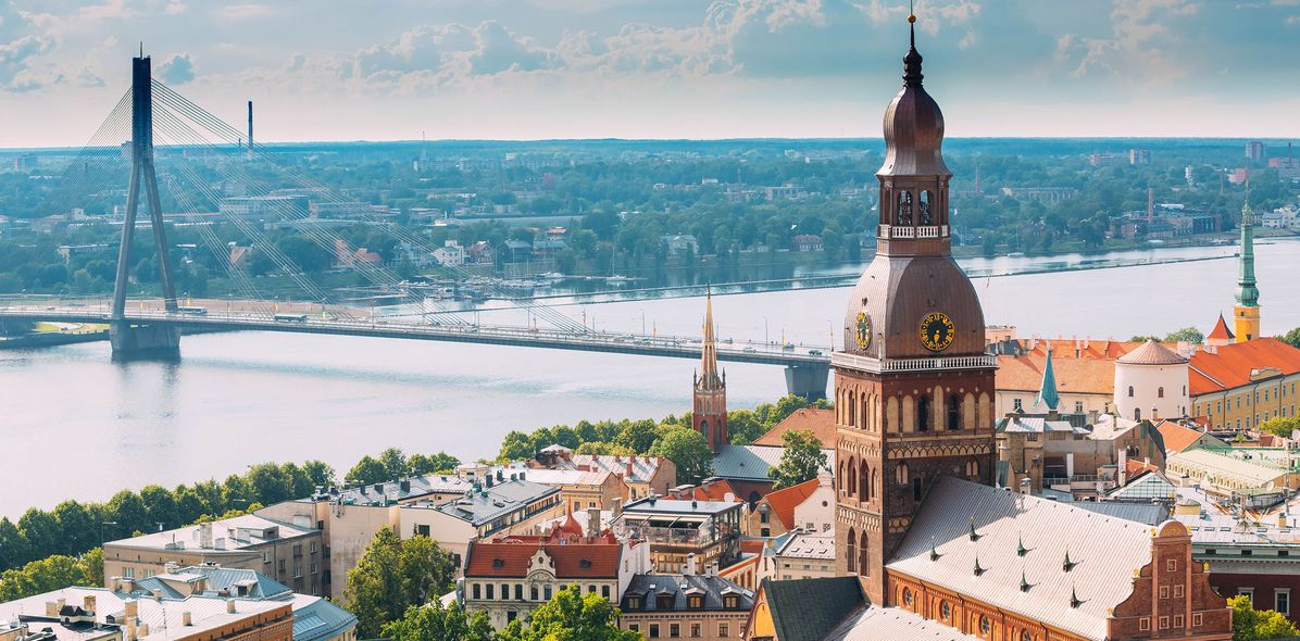 Blick auf die Stadt Riga