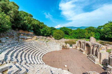 Antikes Theater in Butrint, Albanien