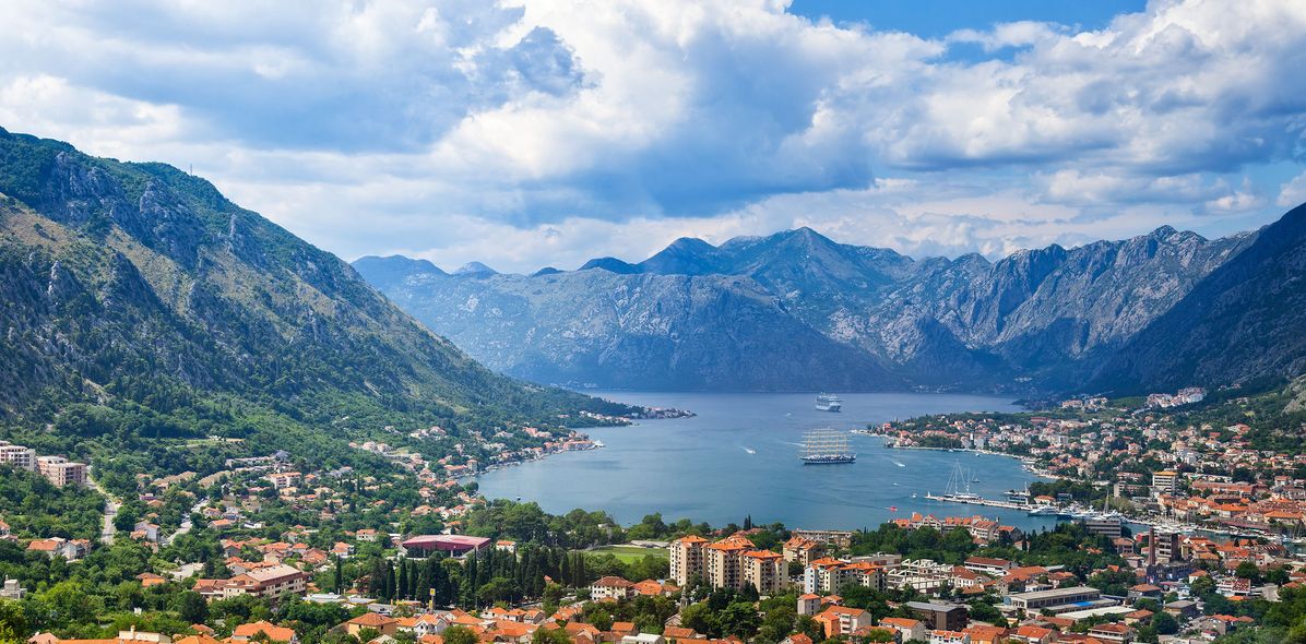 Luftaufnahme von Kotor in Montenegro