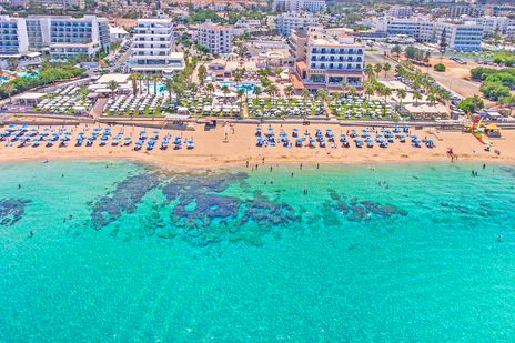 Fig Tree Bay in Zypern Luftaufnahme 