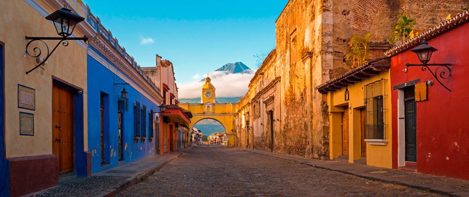 Straße von Antigua in Guatemala