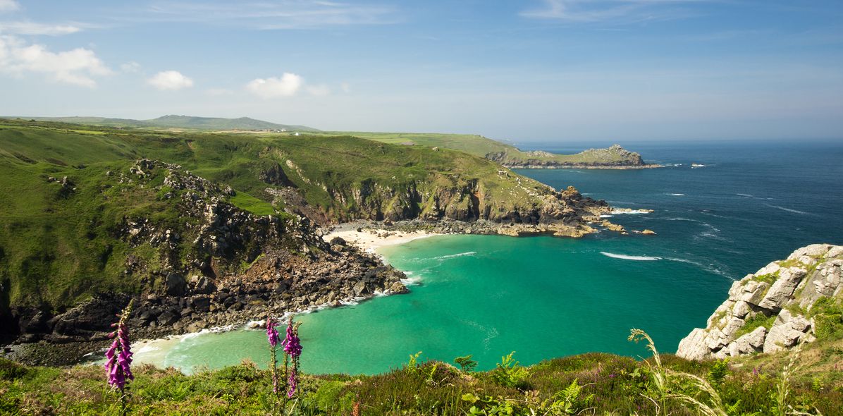 Küstenstreifen in Cornwall in England