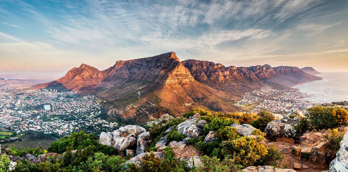 Blick auf den Tafelberg in Kapstadt