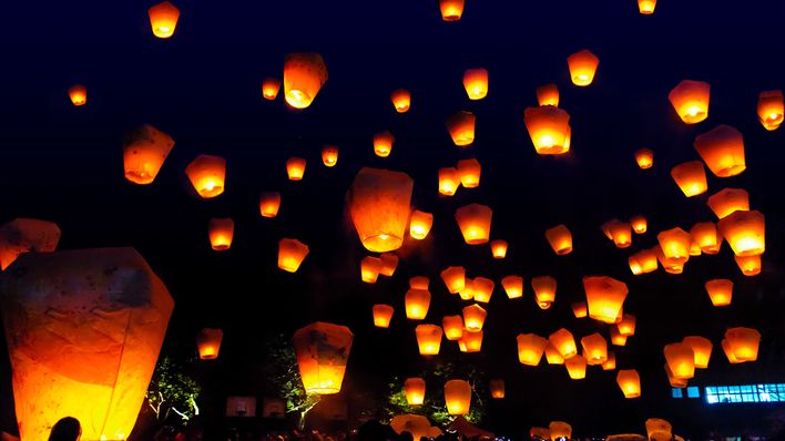 Laternenfest in Asien