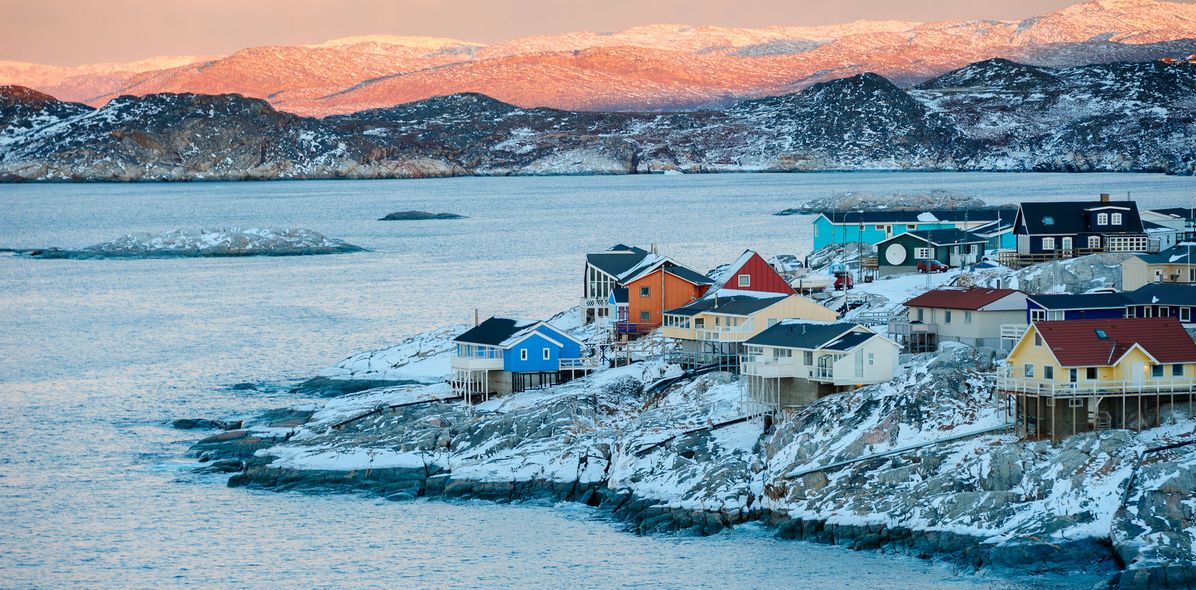 Dorf Ilulissat in Grönland