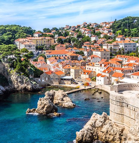 Ausblick auf die Stadt Dubrovnik in Kroatien