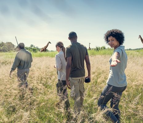 Gruppe auf Safari in Südafrika