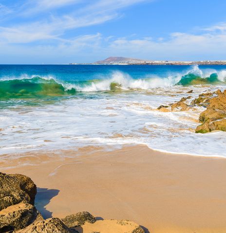 Die weißen Sandstrände auf Lanzarote