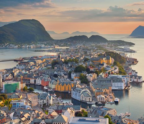 Ålesund, die norwegische Stadt an der Nordsee