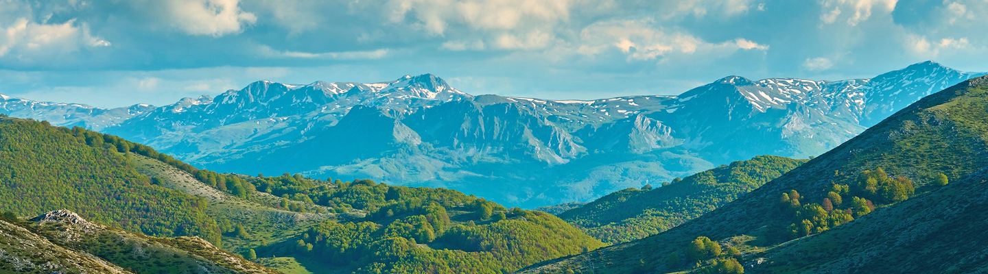 Panoramabild von Bergen in Nordmazedonien