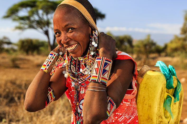 Frau in Kenia