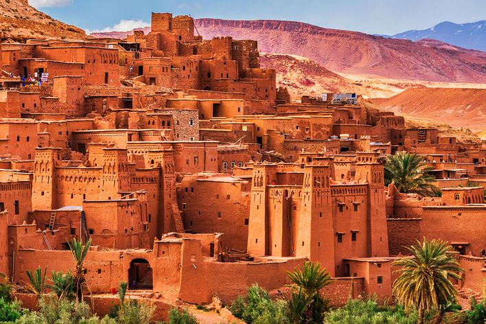 Blick auf die Stadt Aït-Ben-Haddou in Marokko