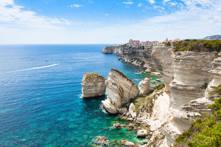 Blick auf Klippen in Bonifacio