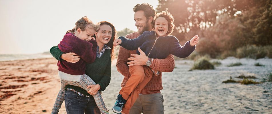 Familie am Strand