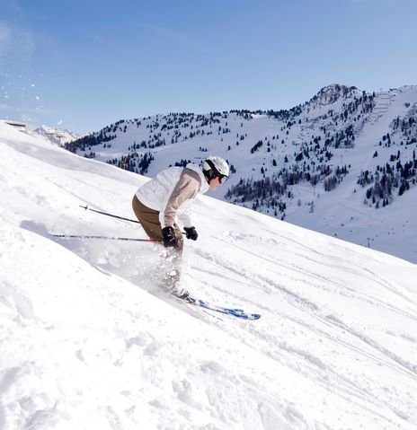 Skifahrer auf der Piste