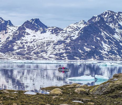 Eisberge und Boot Landschaft