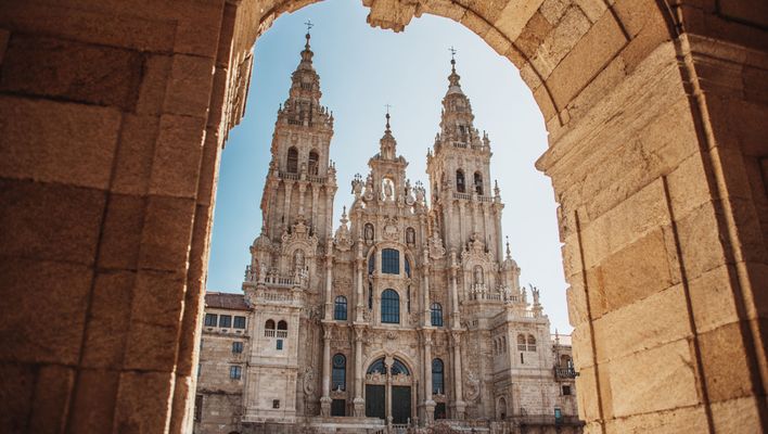 Kirche in Santiago de Compostela in Spanien