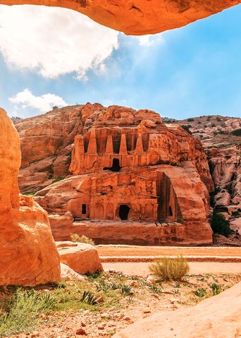Petra-Felsen in Jordanien