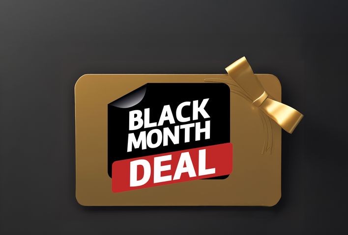 Goldene Karte für die black month Gutschein Deal-Aktion