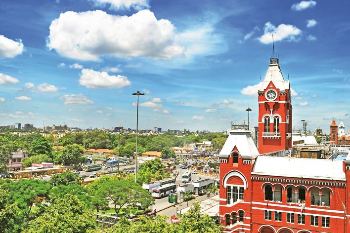 Stadt Chennai in Indien