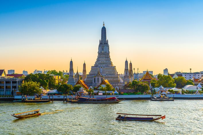 Wat Arun Tempel in Bangkok direkt am Fluss