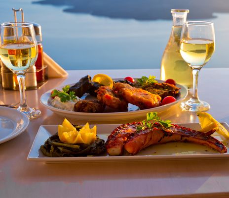 Essen im Restaurant in Griechenland