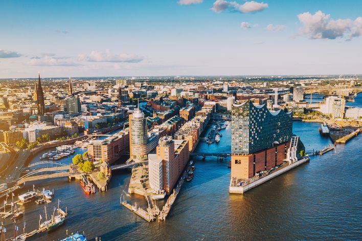 Reiseführer, Deutschland, Hamburg, Elbe, Hafen, Elbphilharmonie