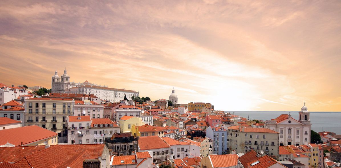 Stadtansicht von Lissabon in Portugal