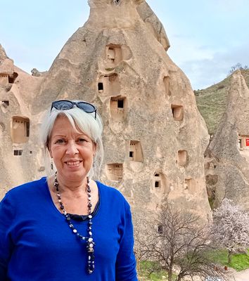Chronistin Gabi unterwegs in der Türkei im Freilichtmuseum Göreme in Kappadokien