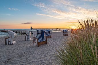 Nordseeküste bei Sonnenuntergang