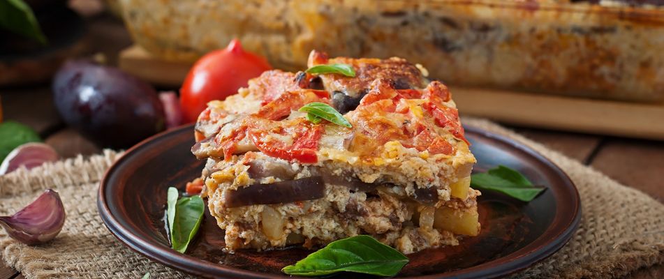 Traditionelles Moussaka-Gericht