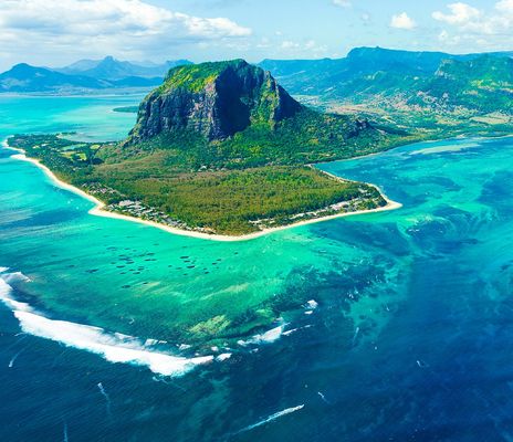 Luftaufnahme von Mauritius