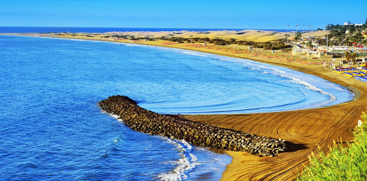 Strand von Playa del Ingles auf Gran Canaria