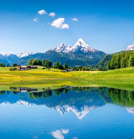 Blick auf die bayerischen Alpen