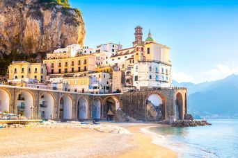 Strandansicht von Amalfi